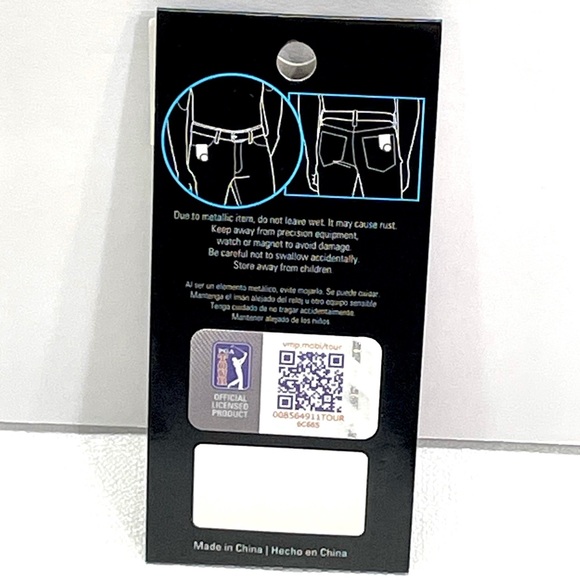 PGA Tour Golf Metallic Pocket Clip With Ball Marker Tango Red New - Picture 3 of 16